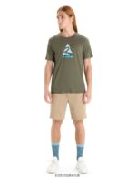 Icebreaker Men Merino Tech Lite II Short Sleeve T-Shirt Camping Grounds Z04NXR74 Clothing Loden - Image 3