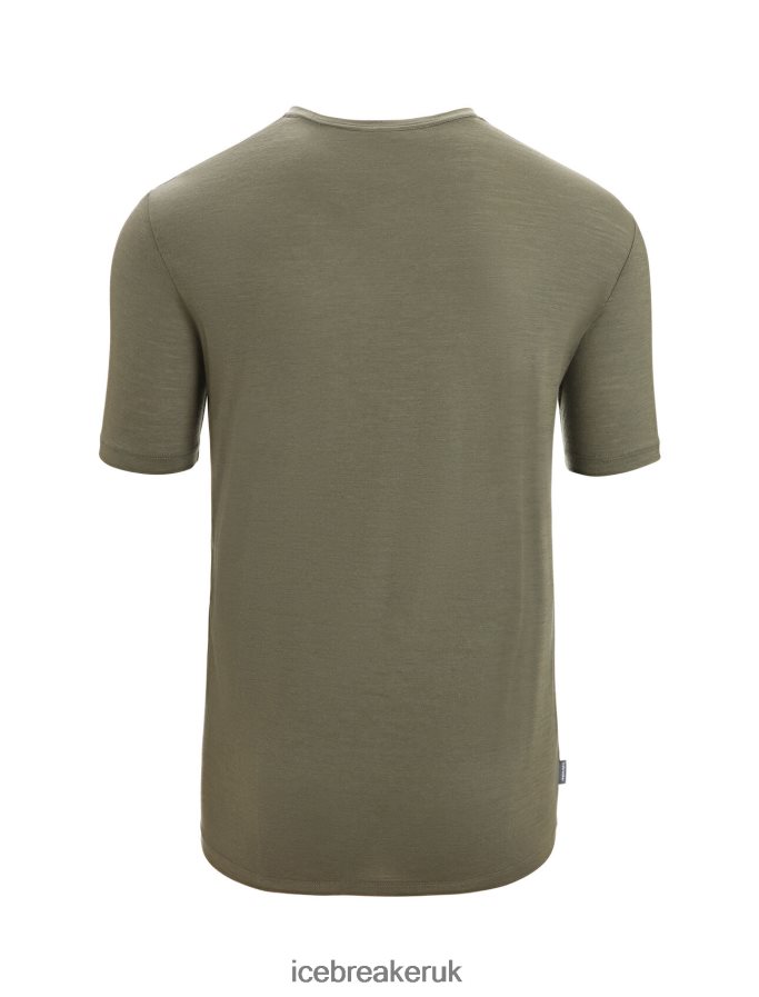 Icebreaker Men Merino Tech Lite II Short Sleeve T-Shirt Camping Grounds Z04NXR74 Clothing Loden - Image 7