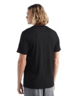 Icebreaker Men Merino Tech Lite II Short Sleeve T-Shirt Canopy Camper Z04NXR487 Clothing Black - Image 3