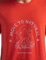 Icebreaker Men Merino Tech Lite II Short Sleeve T-Shirt Canopy Camper Z04NXR488 Clothing Lava - Image 3