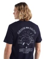 Icebreaker Men Merino Tech Lite II Short Sleeve T-Shirt Grown Down South Z04NXR484 Clothing Midnight Navy - Image 5