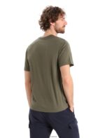 Icebreaker Men Merino Tech Lite II Short Sleeve T-Shirt Mountain Geology Z04NXR384 Clothing Loden - Image 2