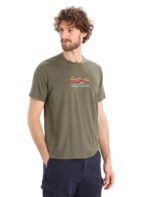 Icebreaker Men Merino Tech Lite II Short Sleeve T-Shirt Mountain Geology Z04NXR384 Clothing Loden - Image 4