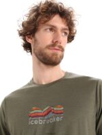 Icebreaker Men Merino Tech Lite II Short Sleeve T-Shirt Mountain Geology Z04NXR384 Clothing Loden - Image 6