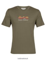 Icebreaker Men Merino Tech Lite II Short Sleeve T-Shirt Mountain Geology Z04NXR384 Clothing Loden - Image 7