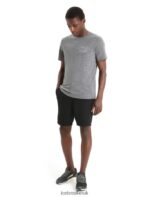 Icebreaker Men Merino Tech Lite II Short Sleeve T-Shirt Mountain Sunset Z04NXR83 Clothing Gritstone Heather - Image 3