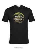 Icebreaker Men Merino Tech Lite II Short Sleeve T-Shirt Natural Alps Z04NXR367 Clothing Black - Image 7
