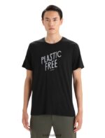 Icebreaker Men Merino Tech Lite II Short Sleeve T-Shirt Natural Z04NXR92 Clothing Black - Image 5