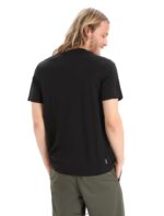 Icebreaker Men Merino Tech Lite II Short Sleeve T-Shirt Remarkable Range Z04NXR411 Clothing Black - Image 2