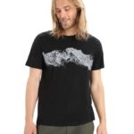 Icebreaker Men Merino Tech Lite II Short Sleeve T-Shirt Remarkable Range Z04NXR411 Clothing Black