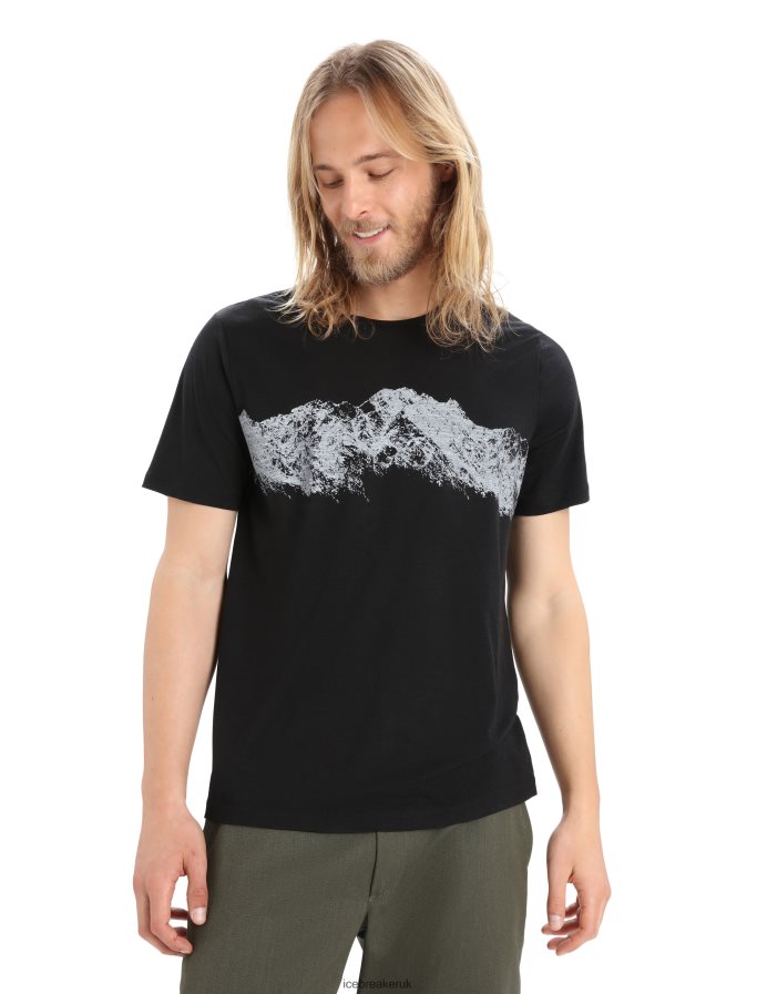 Icebreaker Men Merino Tech Lite II Short Sleeve T-Shirt Remarkable Range Z04NXR411 Clothing Black - Image 1