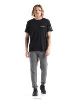 Icebreaker Men Merino Tech Lite II Short Sleeve T-Shirt Sheeperds Cycle Club Z04NXR479 Clothing Black - Image 3