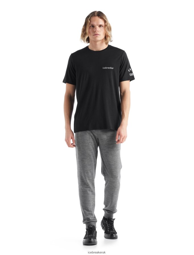 Icebreaker Men Merino Tech Lite II Short Sleeve T-Shirt Sheeperds Cycle Club Z04NXR479 Clothing Black - Image 3
