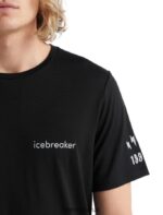 Icebreaker Men Merino Tech Lite II Short Sleeve T-Shirt Sheeperds Cycle Club Z04NXR479 Clothing Black - Image 4