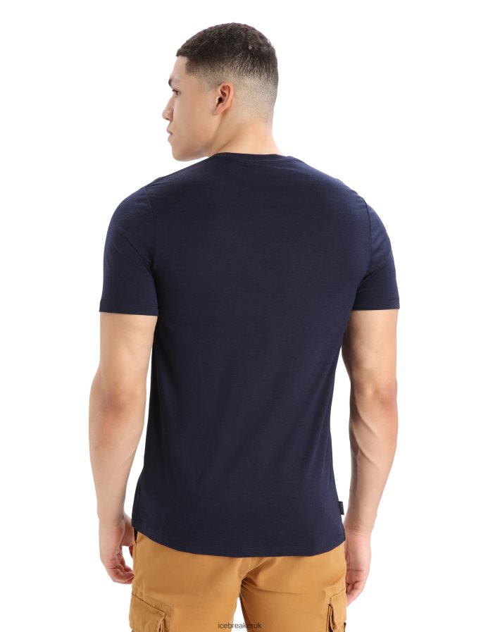 Icebreaker Men Merino Tech Lite II Short Sleeve T-Shirt Skiing Yeti Z04NXR73 Clothing Midnight Navy - Image 2