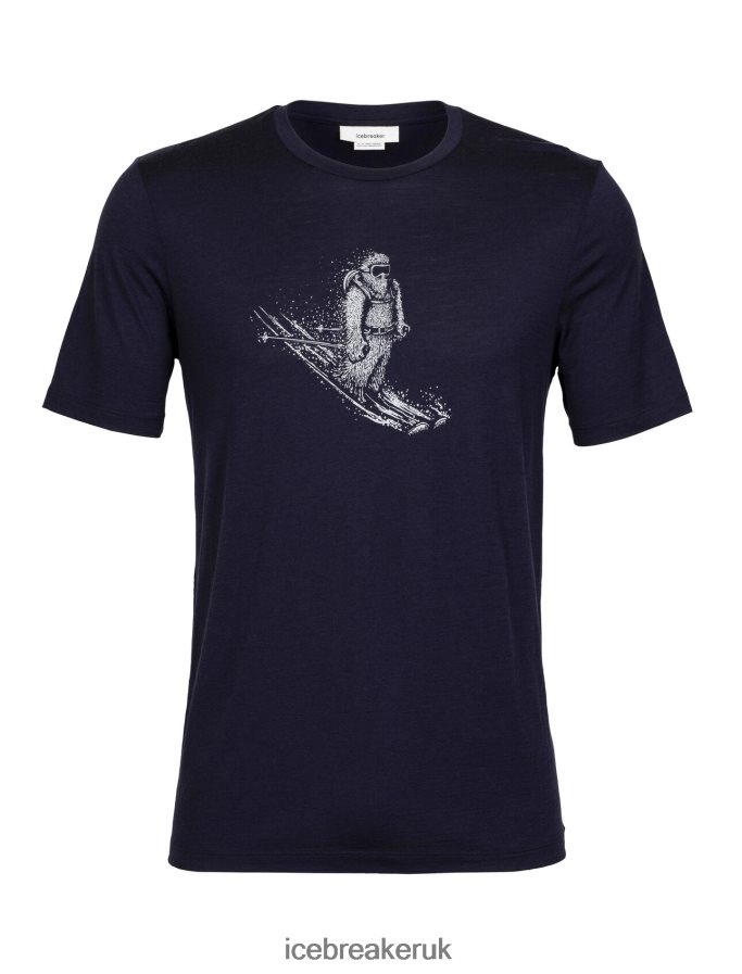 Icebreaker Men Merino Tech Lite II Short Sleeve T-Shirt Skiing Yeti Z04NXR73 Clothing Midnight Navy - Image 5