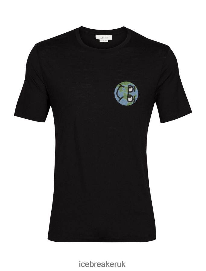 Icebreaker Men Merino Tech Lite II Short Sleeve T-Shirt Story Z04NXR380 Clothing Black - Image 6