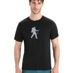 Icebreaker Men Merino Tech Lite II Short Sleeve T-Shirt Trail Hiker Z04NXR36 Clothing Black