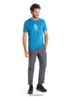 Icebreaker Men Merino Tech Lite II Short Sleeve T-Shirt Trail Hiker Z04NXR37 Clothing Geo Blue - Image 3