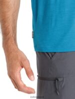 Icebreaker Men Merino Tech Lite II Short Sleeve T-Shirt Trail Hiker Z04NXR37 Clothing Geo Blue - Image 5