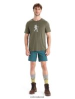 Icebreaker Men Merino Tech Lite II Short Sleeve T-Shirt Trail Hiker Z04NXR38 Clothing Loden - Image 3