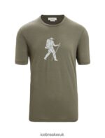 Icebreaker Men Merino Tech Lite II Short Sleeve T-Shirt Trail Hiker Z04NXR38 Clothing Loden - Image 5