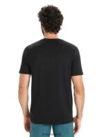 Icebreaker Men Merino Tech Lite II Short Sleeve T-Shirt Trailhead Z04NXR14 Clothing Black - Image 2