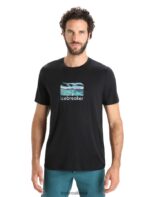 Icebreaker Men Merino Tech Lite II Short Sleeve T-Shirt Trailhead Z04NXR14 Clothing Black