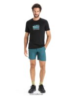 Icebreaker Men Merino Tech Lite II Short Sleeve T-Shirt Trailhead Z04NXR14 Clothing Black - Image 3