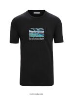 Icebreaker Men Merino Tech Lite II Short Sleeve T-Shirt Trailhead Z04NXR14 Clothing Black - Image 6
