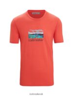 Icebreaker Men Merino Tech Lite II Short Sleeve T-Shirt Trailhead Z04NXR15 Clothing Vibrant Earth - Image 6