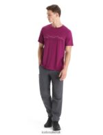 Icebreaker Men Merino Tech Lite II Short Sleeve T-Shirt Z04NXR31 Clothing Go Berry - Image 3