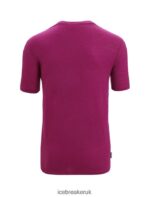 Icebreaker Men Merino Tech Lite II Short Sleeve T-Shirt Z04NXR31 Clothing Go Berry - Image 7