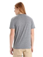 Icebreaker Men Merino Tech Lite II Short Sleeve T-Shirt Z04NXR32 Clothing Gritstone Heather - Image 2