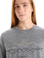 Icebreaker Men Merino Tech Lite II Short Sleeve T-Shirt Z04NXR32 Clothing Gritstone Heather - Image 4