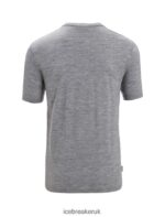 Icebreaker Men Merino Tech Lite II Short Sleeve T-Shirt Z04NXR32 Clothing Gritstone Heather - Image 6
