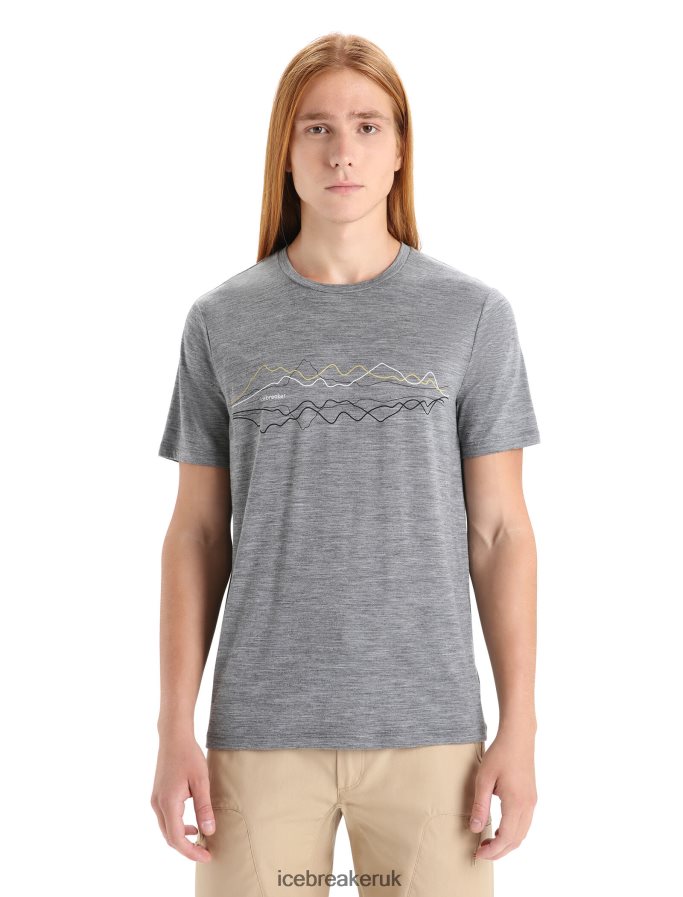 Icebreaker Men Merino Tech Lite II Short Sleeve T-Shirt Z04NXR32 Clothing Gritstone Heather - Image 1