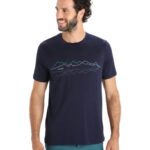 Icebreaker Men Merino Tech Lite II Short Sleeve T-Shirt Z04NXR33 Clothing Midnight Navy