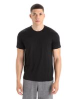 Icebreaker Men Merino Tech Lite II Short Sleeve Tee Z04NXR22 Clothing Black
