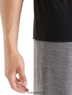 Icebreaker Men Merino Tech Lite II Short Sleeve Tee Z04NXR22 Clothing Black - Image 5