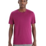 Icebreaker Men Merino Tech Lite II Short Sleeve Tee Z04NXR28 Clothing Go Berry
