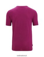Icebreaker Men Merino Tech Lite II Short Sleeve Tee Z04NXR28 Clothing Go Berry - Image 7