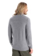 Icebreaker Men Merino Waypoint Long Sleeve Half Zip Top Z04NXR417 Clothing Gritstone Heather - Image 2