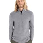 Icebreaker Men Merino Waypoint Long Sleeve Half Zip Top Z04NXR417 Clothing Gritstone Heather