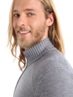 Icebreaker Men Merino Waypoint Long Sleeve Half Zip Top Z04NXR417 Clothing Gritstone Heather - Image 5