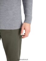 Icebreaker Men Merino Waypoint Long Sleeve Half Zip Top Z04NXR417 Clothing Gritstone Heather - Image 7