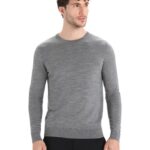 Icebreaker Men Merino Wilcox Long Sleeve Sweater Z04NXR214 Clothing Gritstone Heather