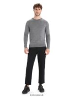 Icebreaker Men Merino Wilcox Long Sleeve Sweater Z04NXR214 Clothing Gritstone Heather - Image 3