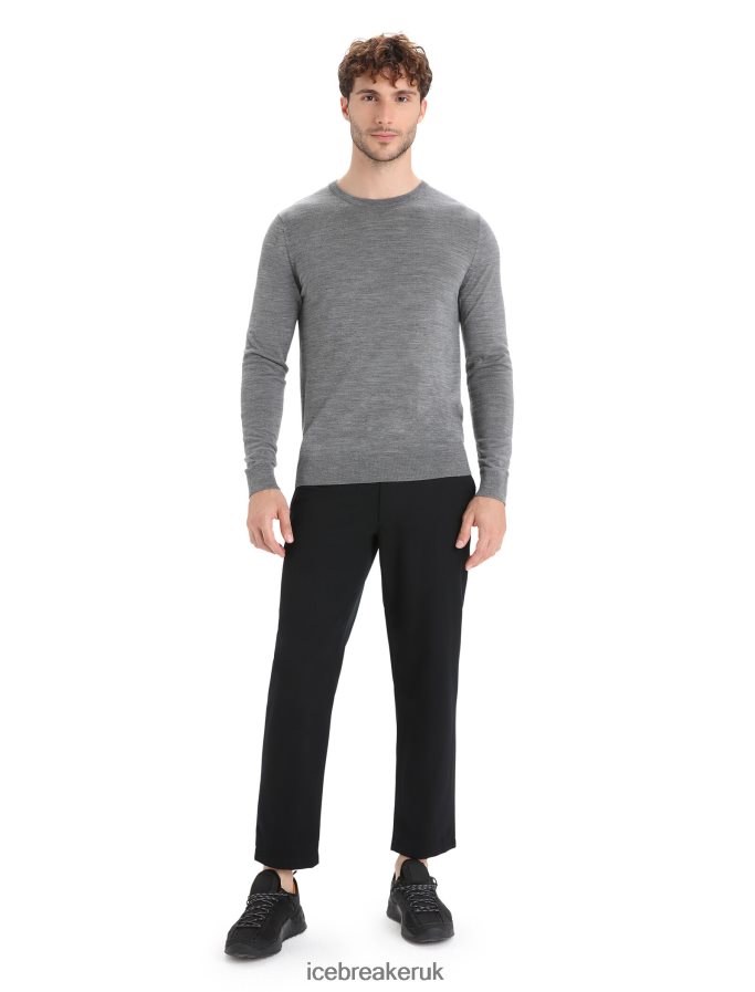 Icebreaker Men Merino Wilcox Long Sleeve Sweater Z04NXR214 Clothing Gritstone Heather - Image 3