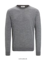 Icebreaker Men Merino Wilcox Long Sleeve Sweater Z04NXR214 Clothing Gritstone Heather - Image 6